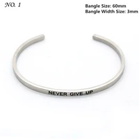 bofee 5pcs 316l stainless steel carve mantra bracelet bangle silver crystal handmade cuff metal fashion jewelry women men gift