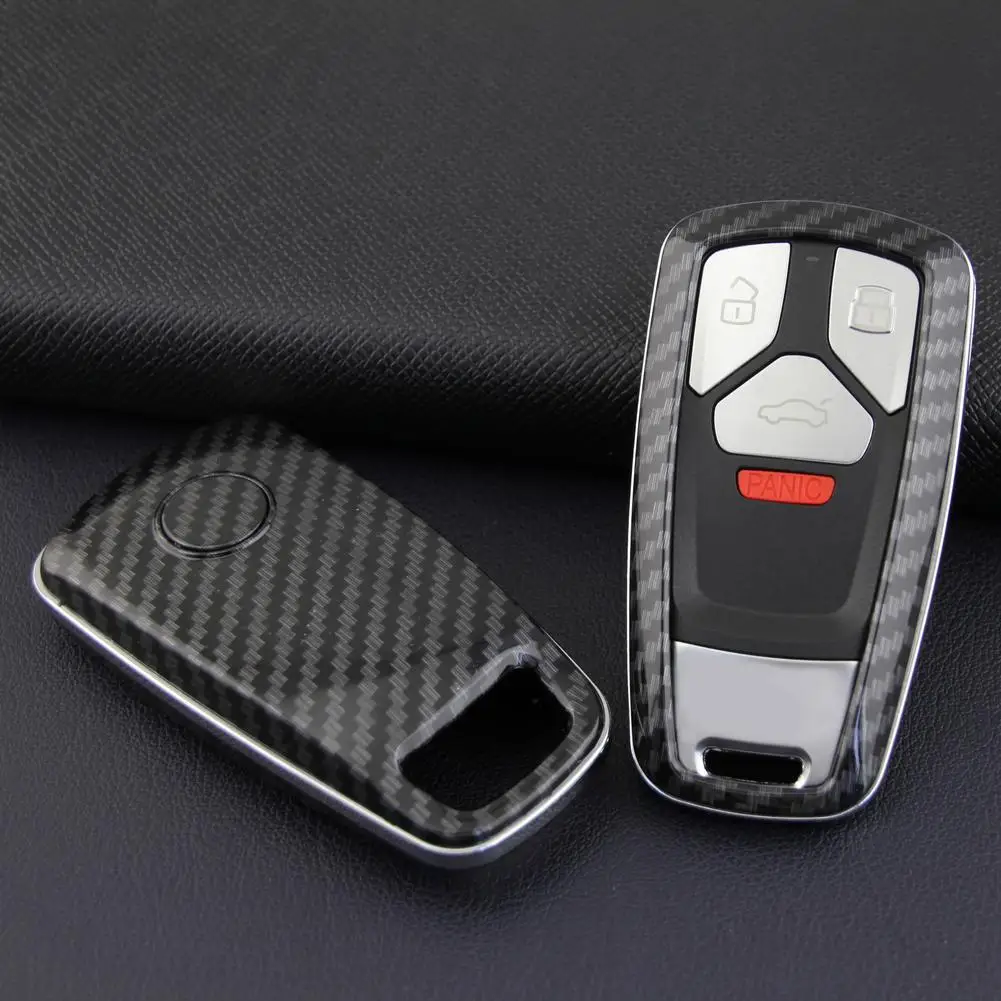 

Car Key Case Cover Fob Bag Holder ABS Hard Shell Cover Parts Fit For Audi A4 A5 S4 S5 Q5 Q7 With Screwdriver Car Accessories