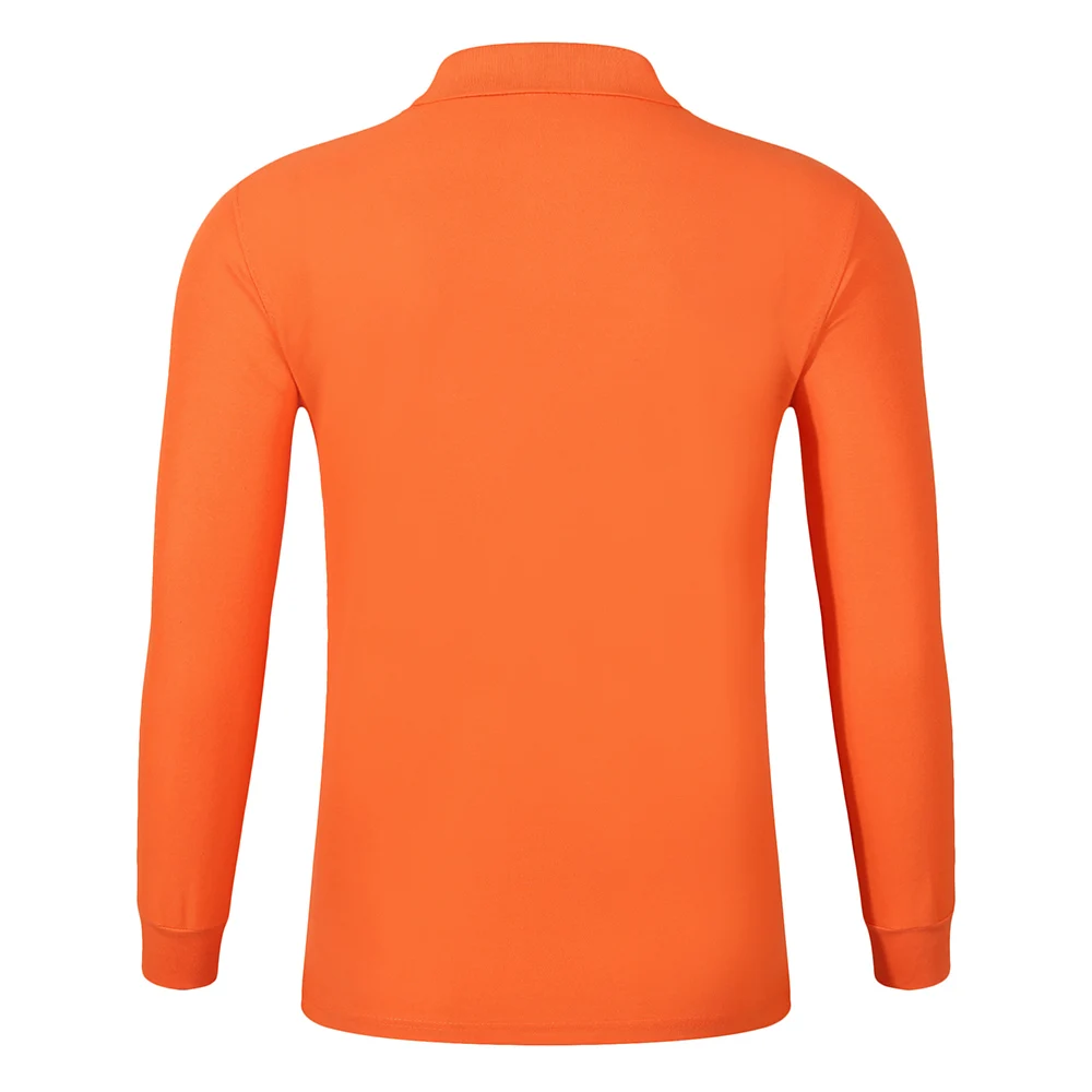 Осенние мужские рубашки поло хлопковые с длинным рукавом одноцветные толстовки