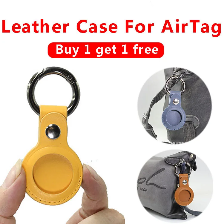 

Leather Case For Apple Airtags Keychain Protective For Airtag Tracker Locator Device Anti-lost For airtag air tag Case