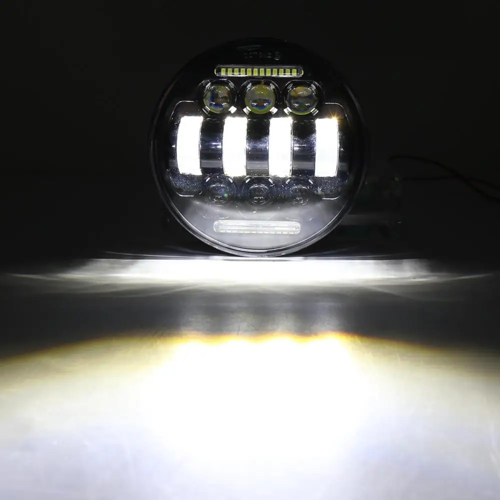 5 75 '❐ Вт Светодиодный фонарь для мотоцикла Halo Ring Ange-eyes DRL проектор налобный