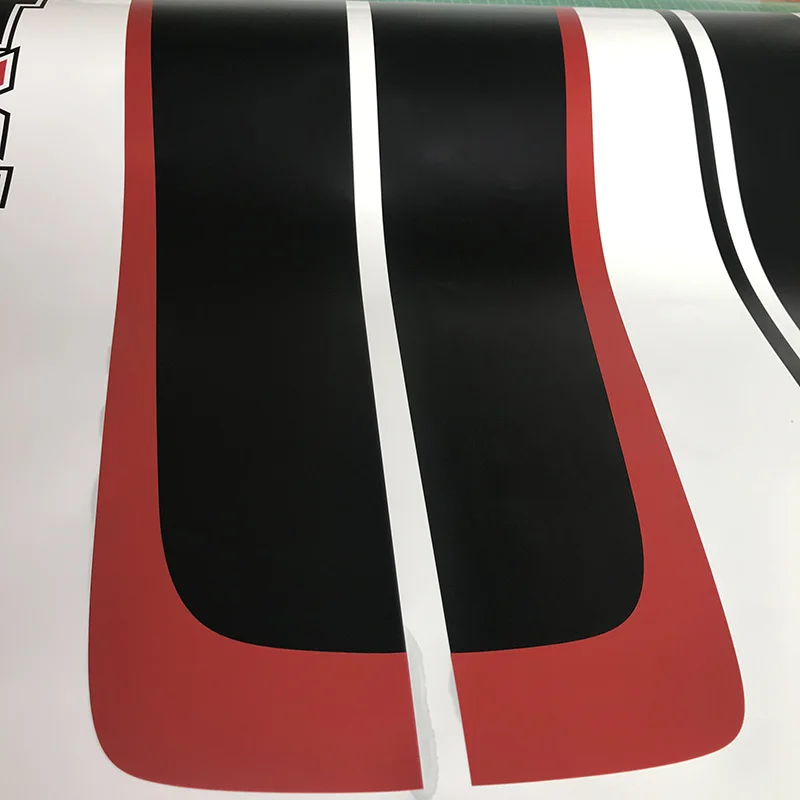 matte black and red Два цвета наклейка капот автомобиля стикер внедорожных виниловые Стикеры для dmax 2012 2013 - Название цвета: matte black and red