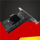 Адаптер Chi a Mining ASM1064 PCIE SATA PCI-E, 12 портов SATA 3 6G к PCI Express X1, контроллер, плата расширения SATA, усилитель