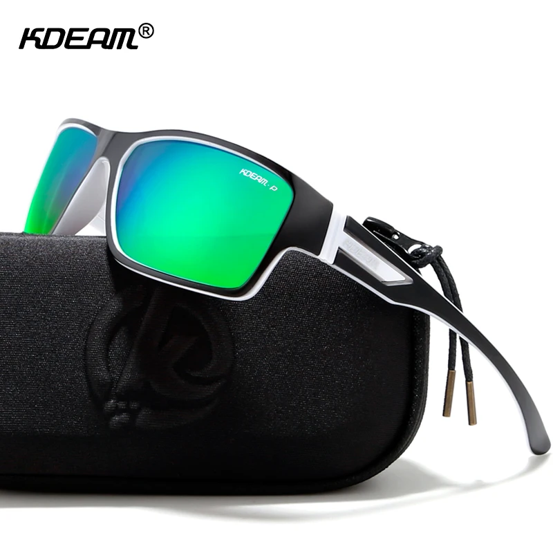 

KDEAM Outdoor Polarized Sunglasses Goggles Men Sun Glasses 100%UV Zipper Case Included Sports Eyewear KD510