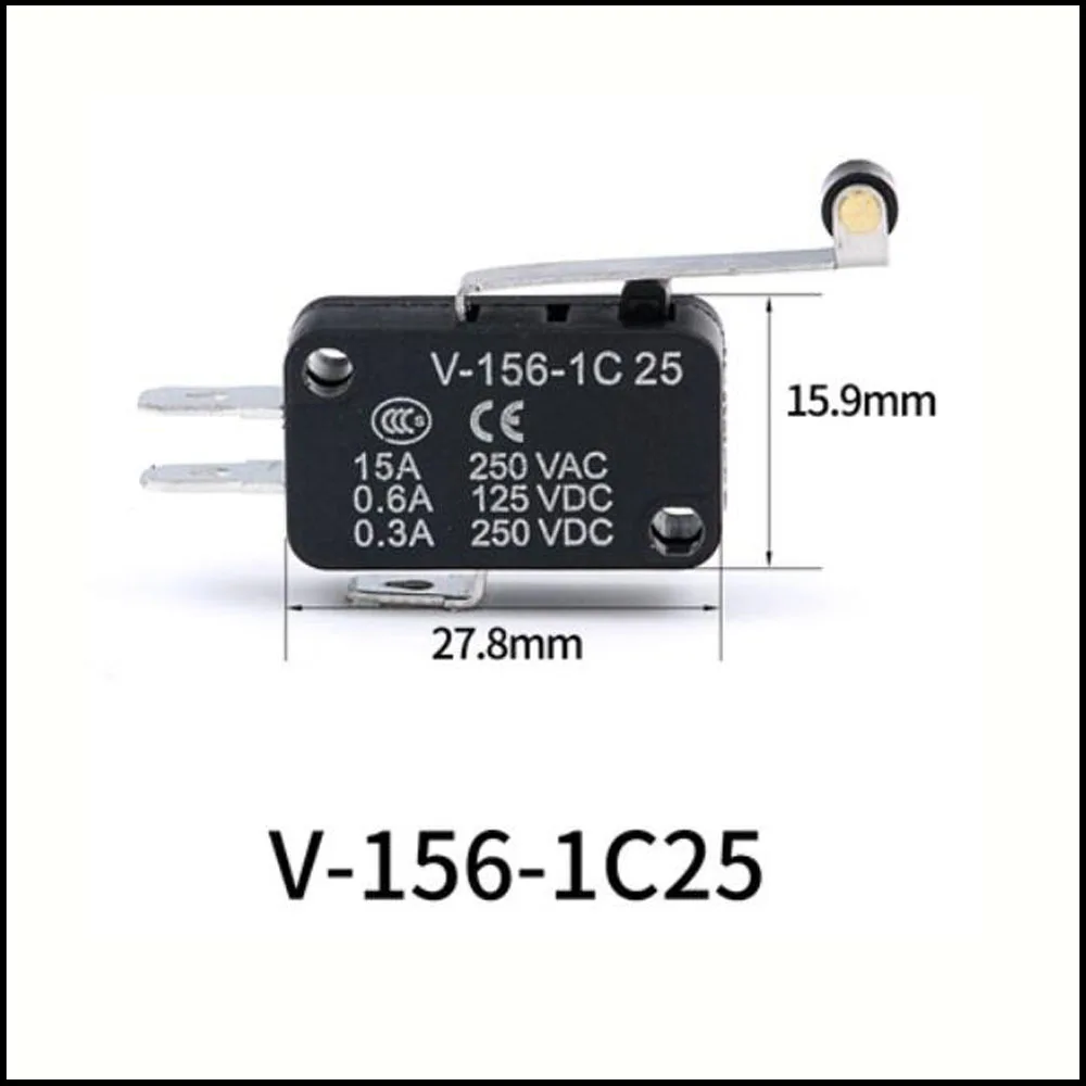 

Micro switch travel limit switch V-15/151/152/153/154/155/156-1C25 Silver contacts Self-reset ON-NC 15A 250V