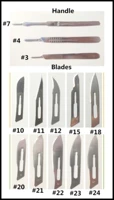 100pcs disposable sterile surgical scalpel blades1pcs blade handle dental medical
