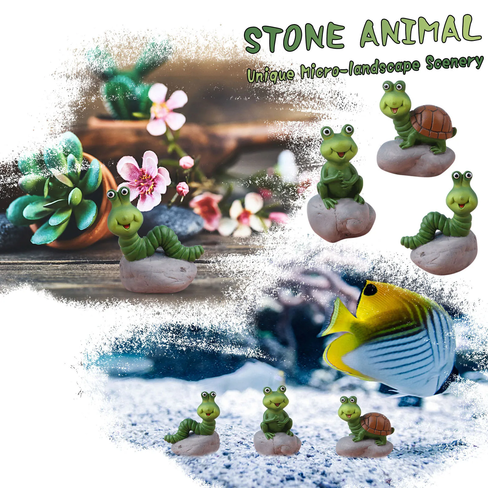 Кукольный домик микро Ландшафтный цветочный горшок ландшафтный дизайн животных