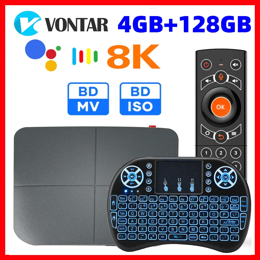 ТВ приставка AX95 DB Android Max 4 Гб 128 ГБ 9 0 Amlogic S905X3 4K 8K Поддержка Dolby BD MV ISO Dual Wifi Youtube