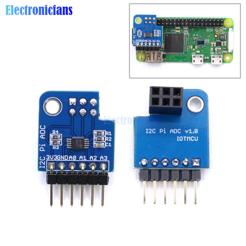 Аналоговый Цифровой преобразователь ADS1115 I2C IIC Pi ADC 16 битный 3 В для Raspberry 1/2/3/Zero/A +/B