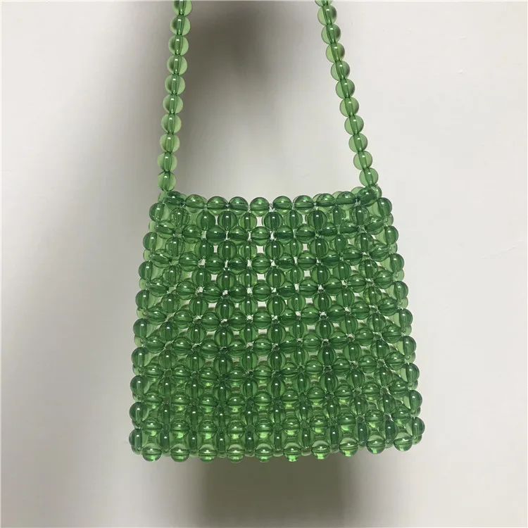 2020 ручная работа прозрачная сумка из бисера Женская тканая мини-сумка для