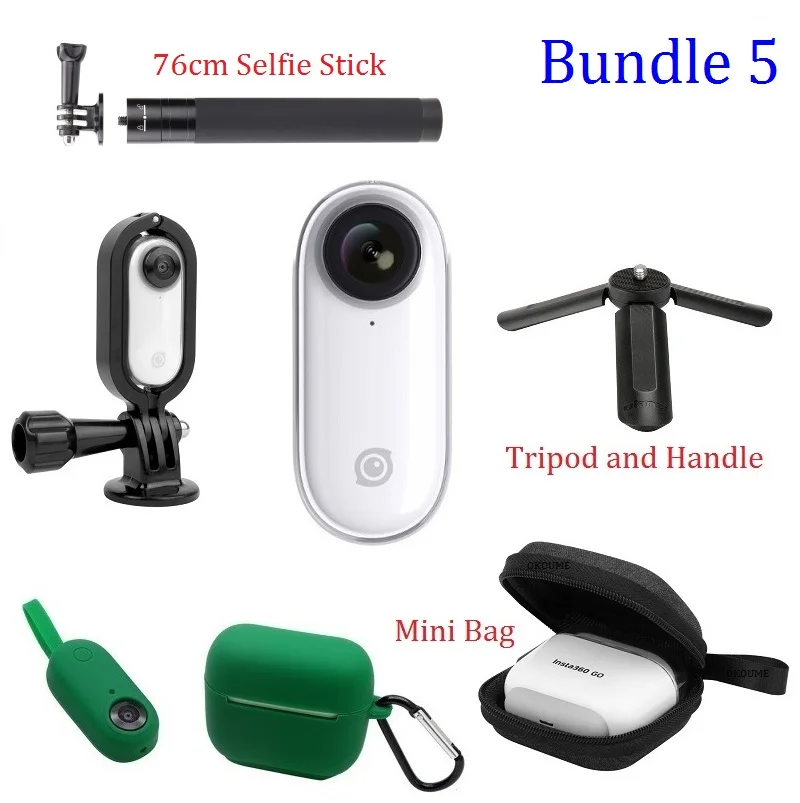 Bundle 5 Insta360 Go 1080P мини Экшн-камера FlowState Timelapse Hyperlapse Slow Motion для Vlog Видео решений - Цвет: Bundle 5