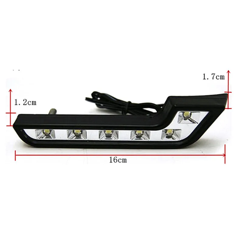 

2Pcs 6LED Car Driving Lamp Universal L shape Fog 12V DRL Daytime Running Light Kit Car Styling Super White