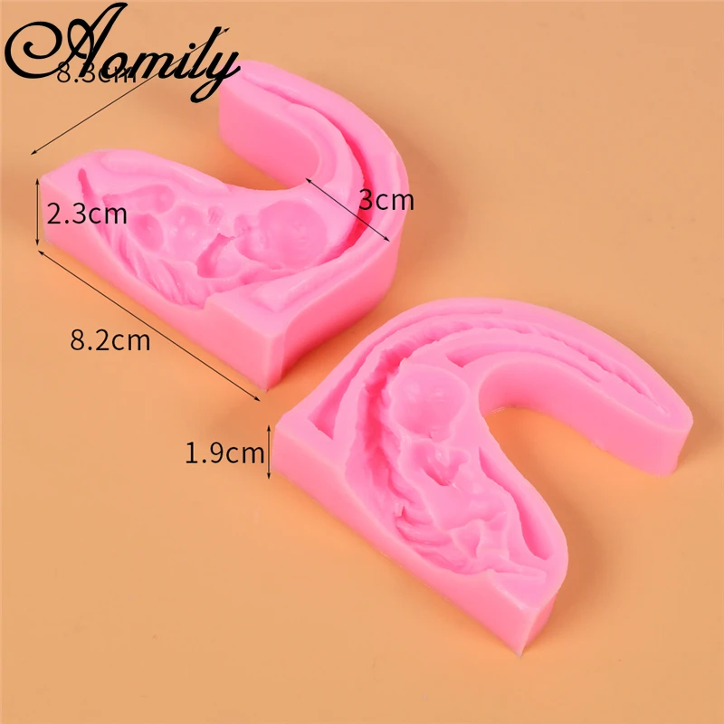 Aomily Wheat Feather Baby Shape DIY Silicone Mold Fondant Molds Chocolate Candy Moulds Cake Decoration Tools Bakeware | Дом и сад