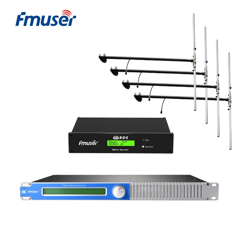FMUSER 100 вт 150 FM трансмиттер для вещания + 4 антенны DP100 набор кабелей с цифровым RDS