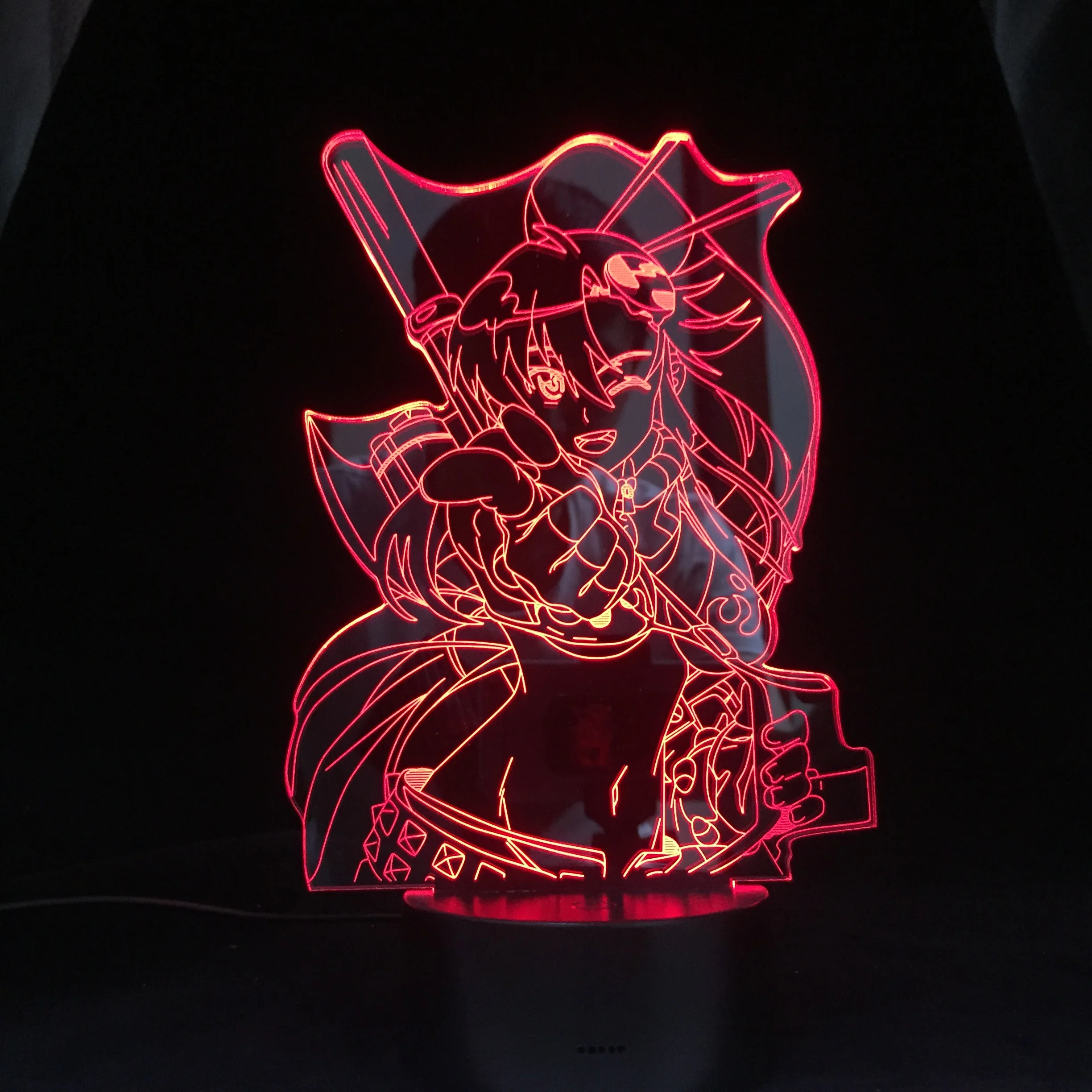 

СВЕТОДИОДНЫЙ ночник в стиле Аниме Gurren Lagann Yoko, ночник для спальни, Декор, подарок на день рождения, светильник Yoko Littner, гаджет