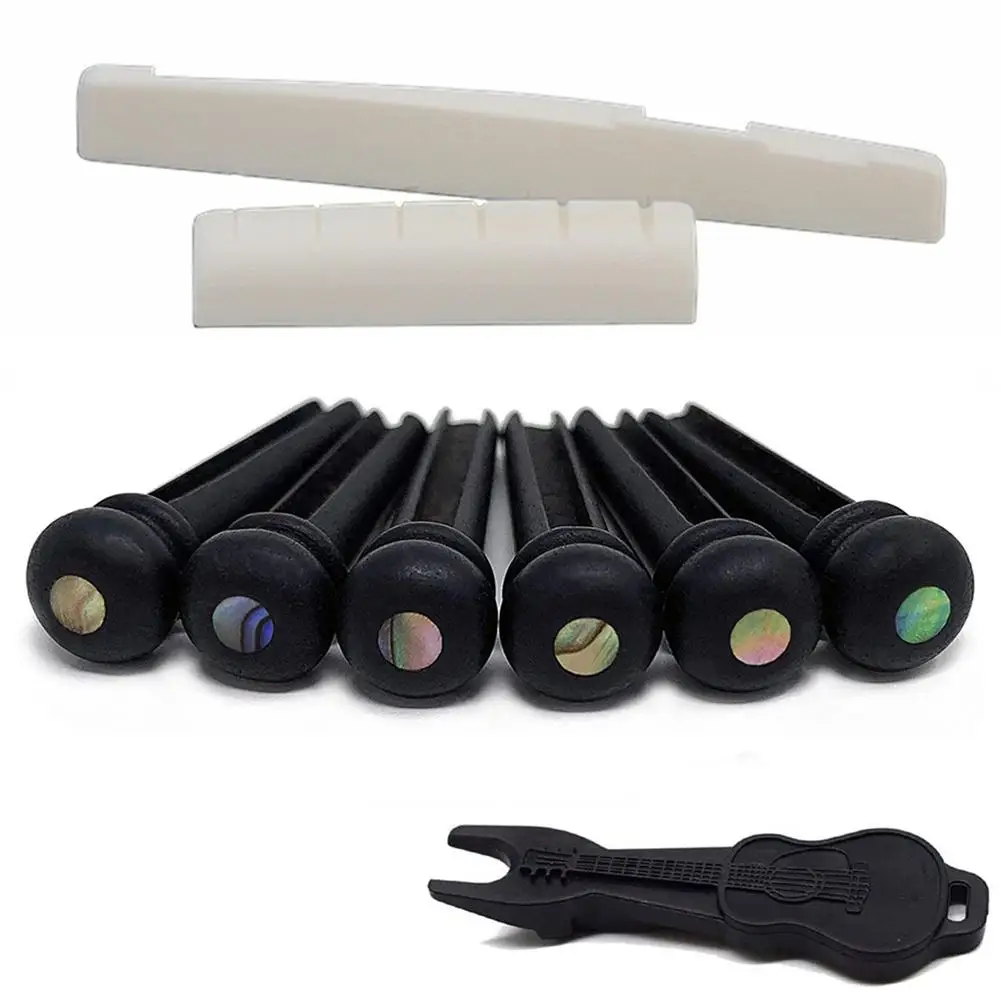 

Черное дерево, мостовые штифты для акустической гитары, черные гвозди для струн, штифты для гитары, детали для гитары с гвоздиком, костные га...