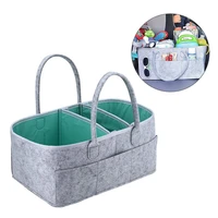 baby diaper caddy organizer portable storage basket essential bag for nursery waterproof liner changing table storage bag