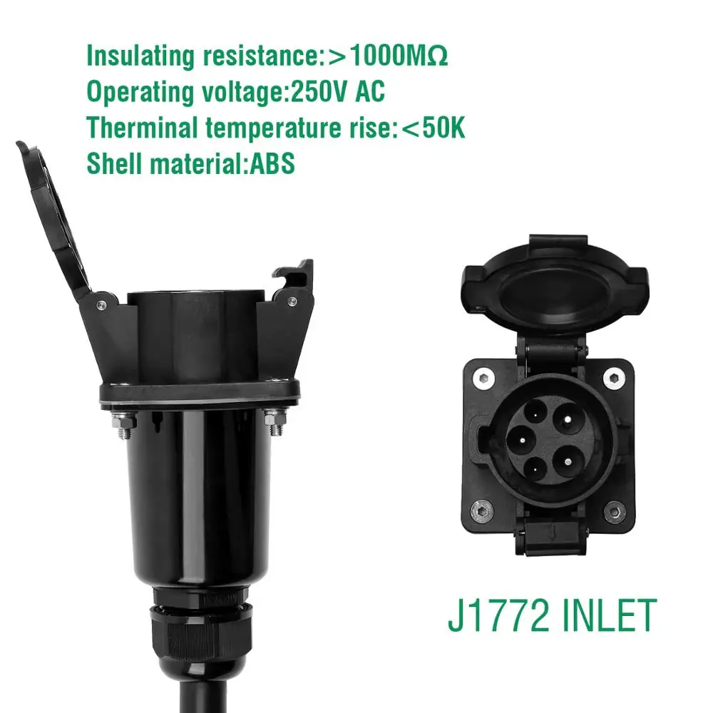 Автомобильное зарядное устройство EV зарядный Удлинительный кабель 32A тип 1 SAE J1772