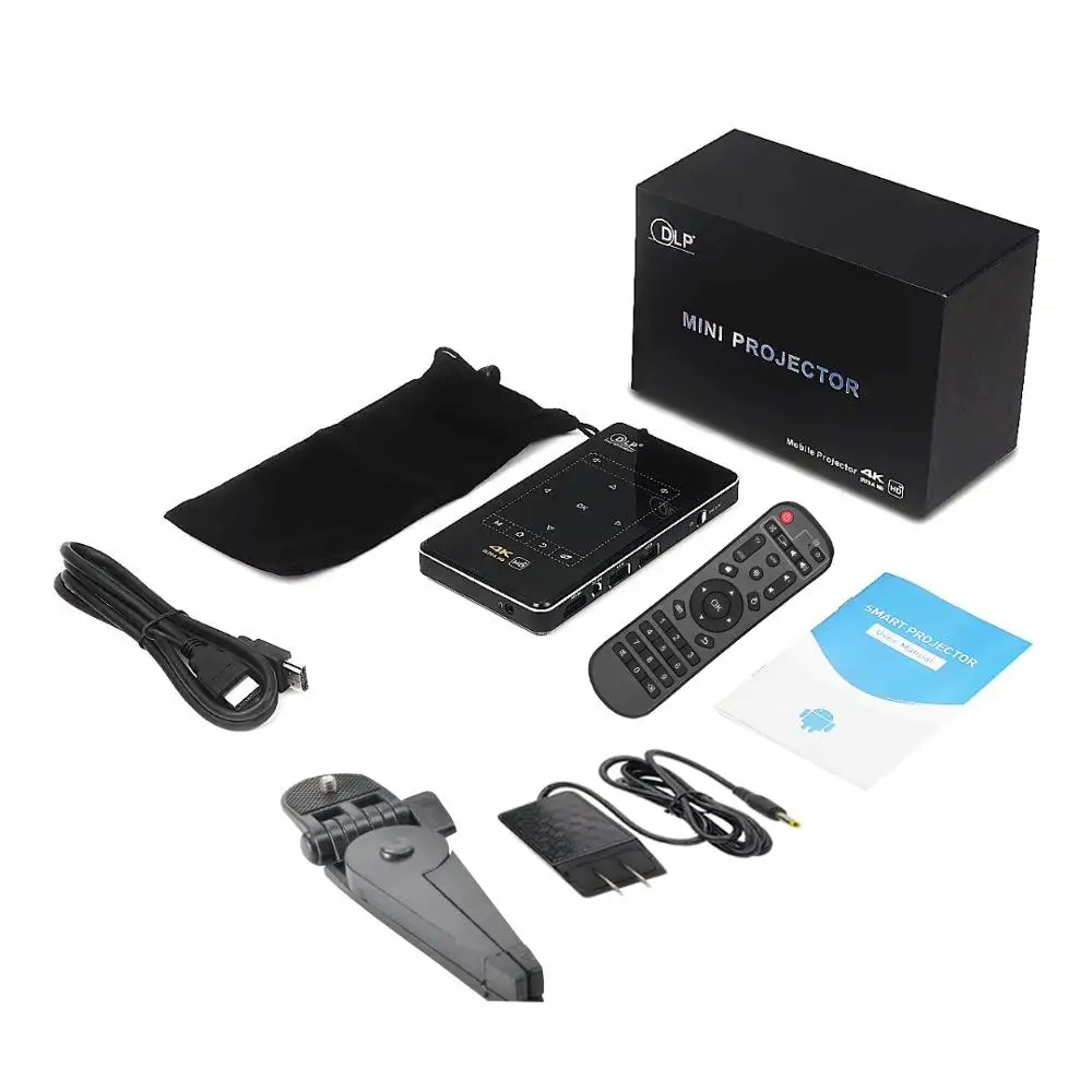 BANWOOD X2 Mini 4K 1080P Full HD проектор DLP Портативный Android 7 1 2 4 г/5G WI-FI Miracast обмена потоковыми