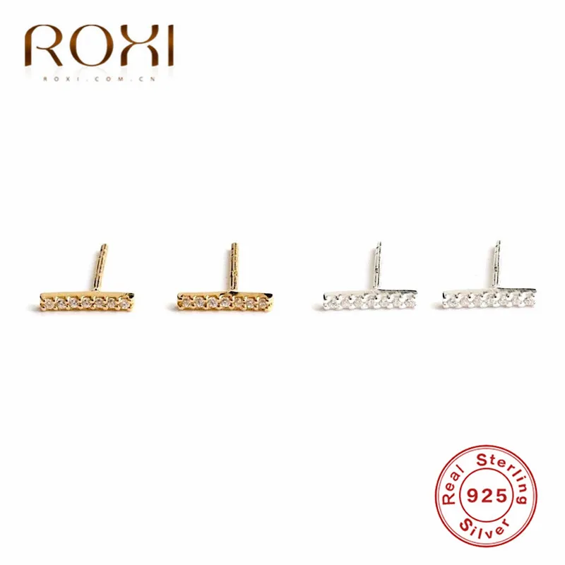 Женские серьги-гвоздики из серебра 925 пробы с фианитом | Украшения и аксессуары