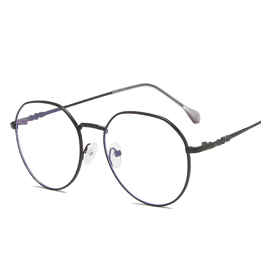 

Metal Glasses Frame Adult Anti Blue Light Irregular Round Glasses Unisex Water Drop Transparent Eyewear Frames
