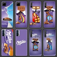 chocolate milka soft phone cover case for realme c3 c11 c15 5 6 7 7i 8 pro x7 x50 xt pro gt neo v15 5g luxury shell