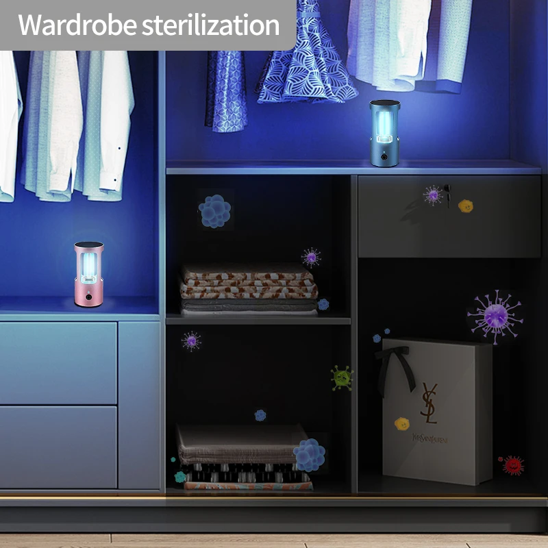 

UV Sterilizer Ozone Quartz UV Lamp Rechargeable 3W Ultraviolet Sterilization Germicidal Lights Portable UVC Disinfection Light