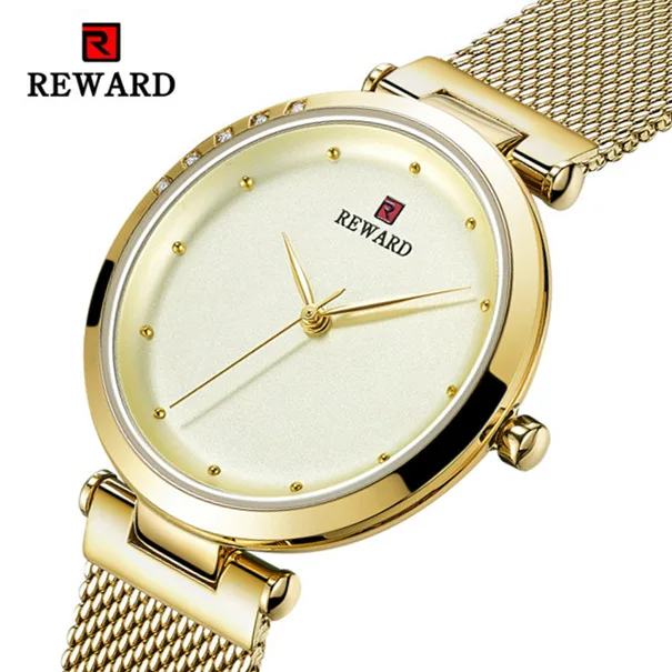 Женские часы Роскошные ультратонкие кварцевые женские с кристаллами