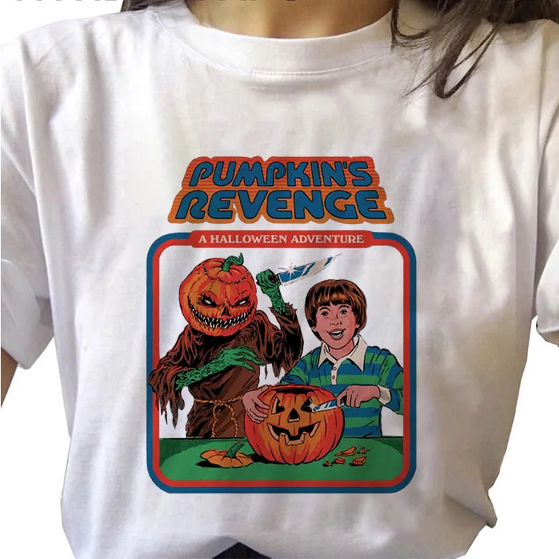 

Female T-shirt Death Demon Harajuku Graphic T-shirt Horror Devil Grim Reaper Baphomet Satanism Female T-shirt Evil Female Top