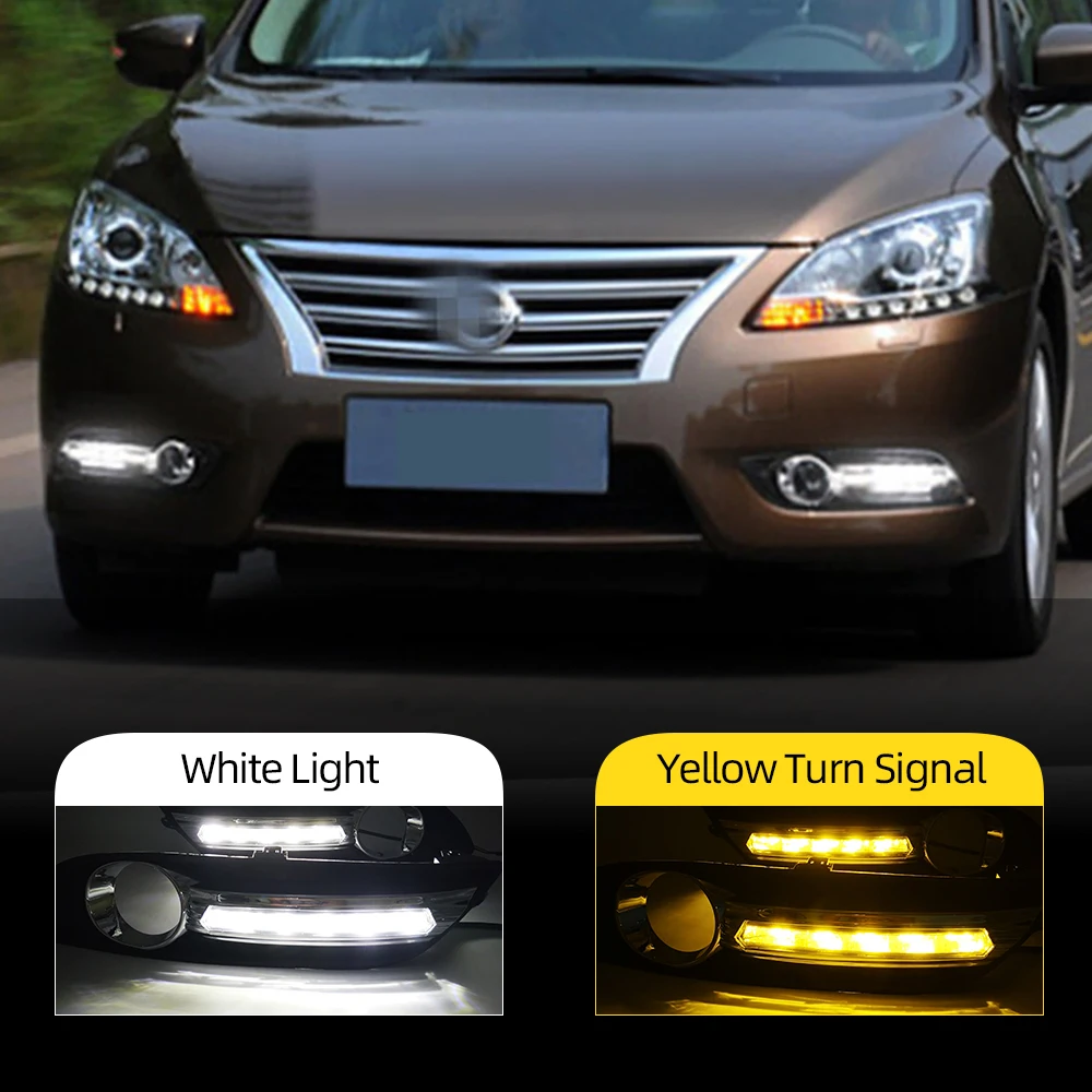 2 шт. дневные ходовые огни для Nissan sentra Sylphy 2012 2013 2014 2015|Фара авто в сборе| |