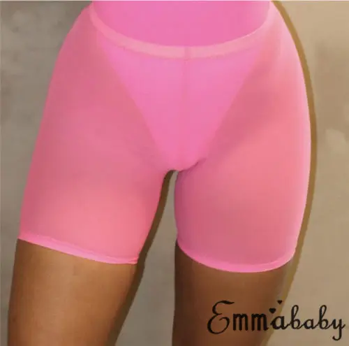 Женские сексуальные прозрачные сетчатые летние горячие короткие брюки