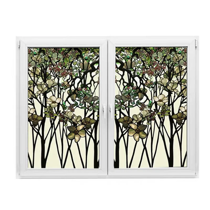 Церковная цветная матовая оконная пленка декоративная витражная наклейка
