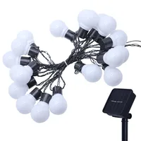 5CM Big Ball Solar Powered 2.5M 10 Leds Holiday Garland String Light Waterproof Home Christmas Decoration for Fence,Yard,Patio