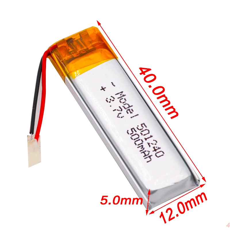 Литий-полимерная аккумуляторная батарея 3 7 в 500 мАч 501240 литий-полимерные элементы