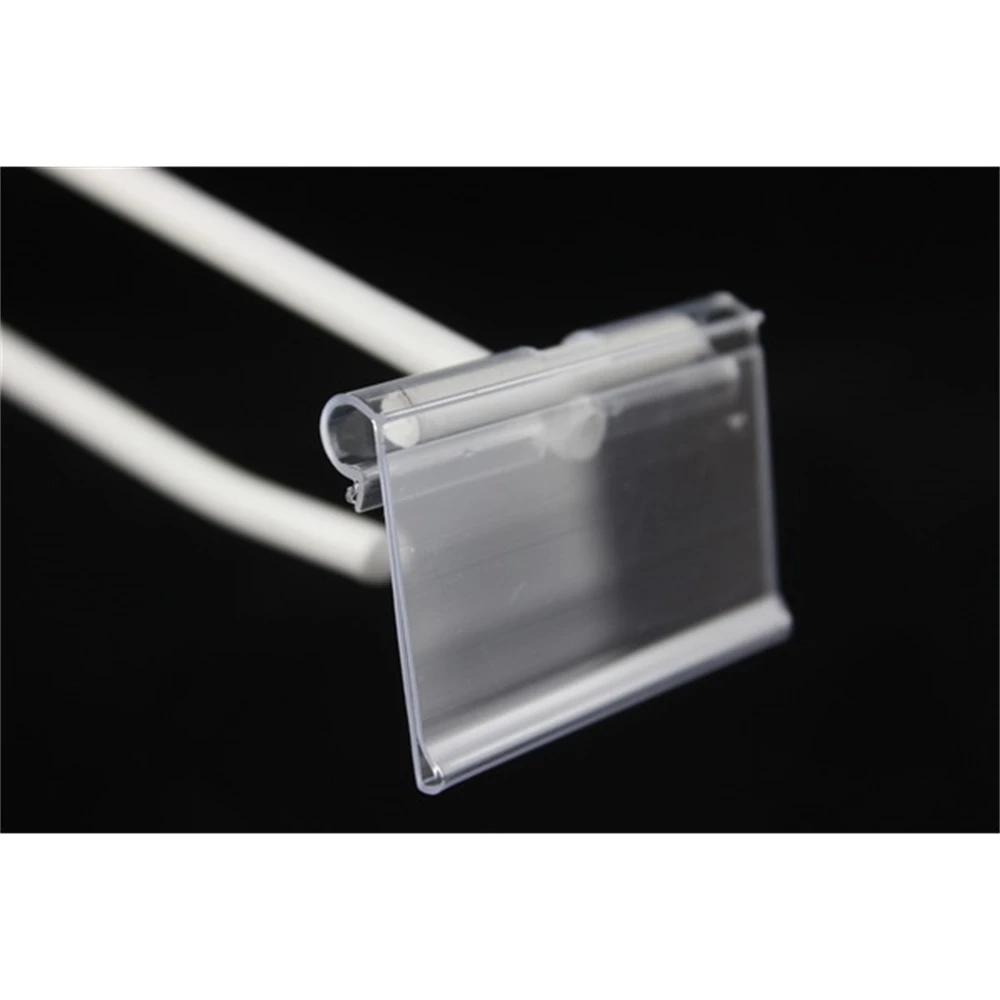 Откидной держатель этикеток для T-end Hook Clear Pvc рекламная Передняя бирка карточка