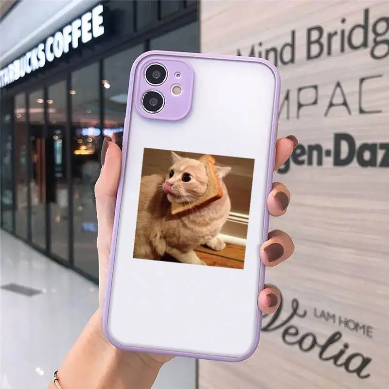 

Cute cat funny love pet Phone Cases Matte Transparent for iPhone 7 8 11 12 s mini pro X XS XR MAX Plus cover funda