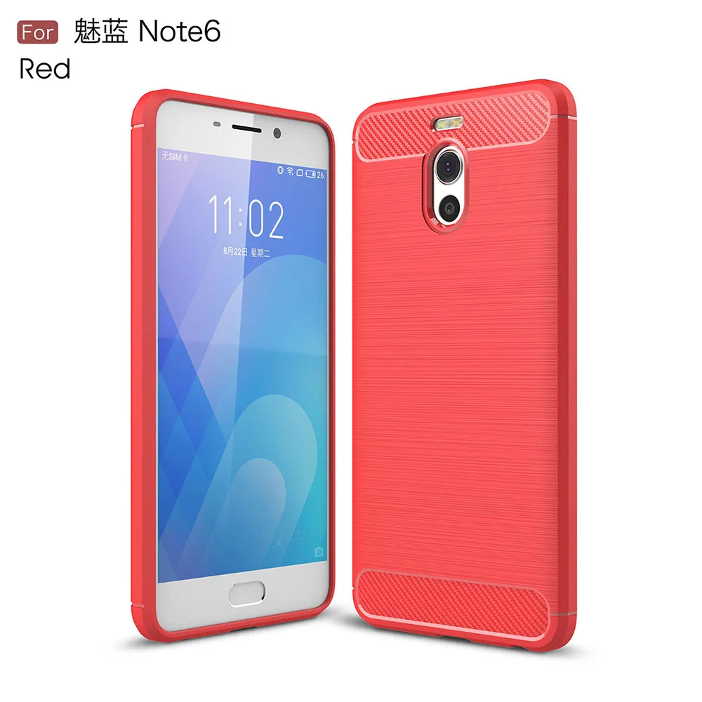 RED Redtree Силиконовые чехлы из углеродного волокна для Meizu m5 note m6 note противоударный мягкий ТПУ чехол для смартфона для Meizu m5s Pro 7 Plus чехол - Цвет: RED