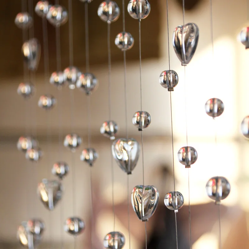 10 шт. 100 см хрустальная занавеска из бисера романтическое сердце любви модное