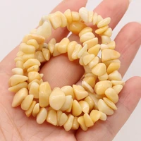 5 8mm natural irregular freeform beads yellow jades chips gravel beads for jewelry making handmade diy bracelet necklace 40cm