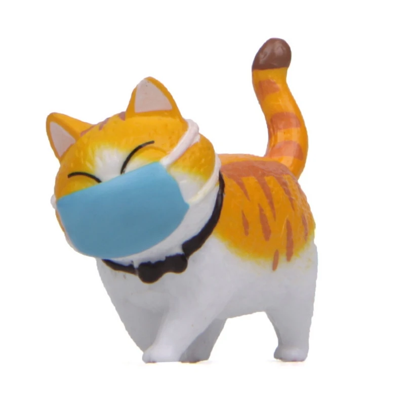 

1PCS Kitty Model Figure Animal Realistic Biological Figurine Cat Theme Interactive Desk Decoration Cake Topper