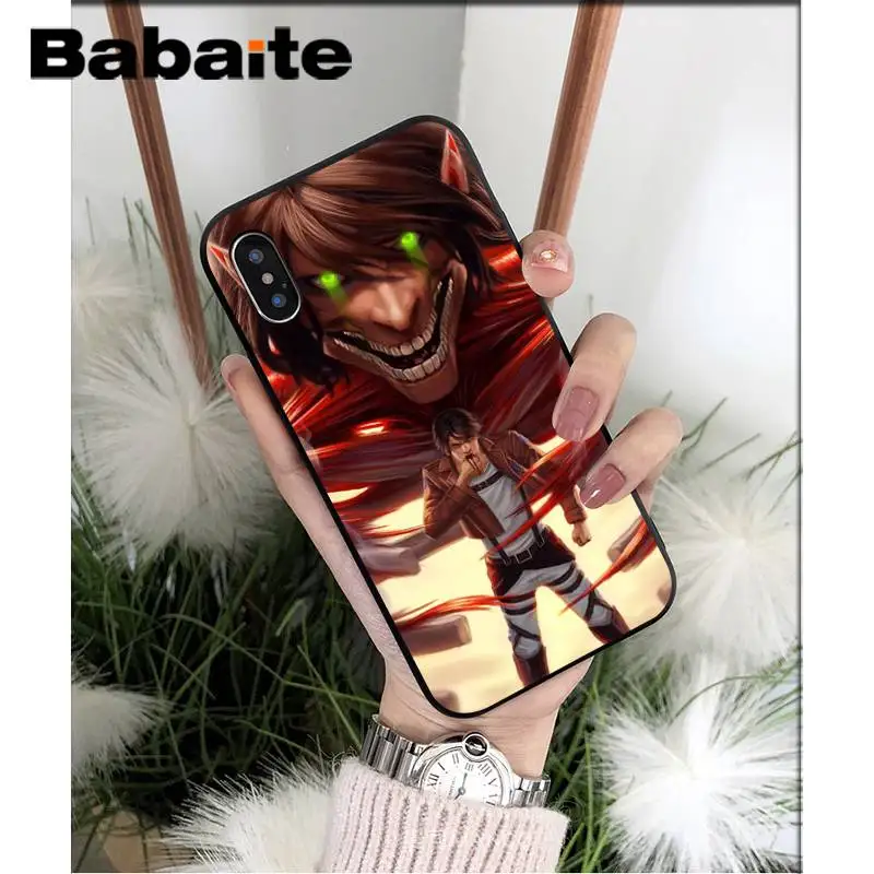A13 Babaite атака на Титанов аниме Япония черный мягкий чехол для телефона iPhone 8 7 6 6S Plus X XS MAX 5 5S SE XR 11 11pro 11promax - Цвет: A13