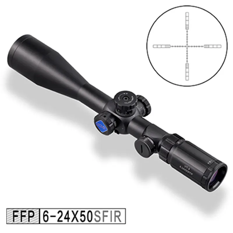 Охотничий оптический прицел Discovery FFP 6 24X50 SFIR тактический с фокусным расстоянием