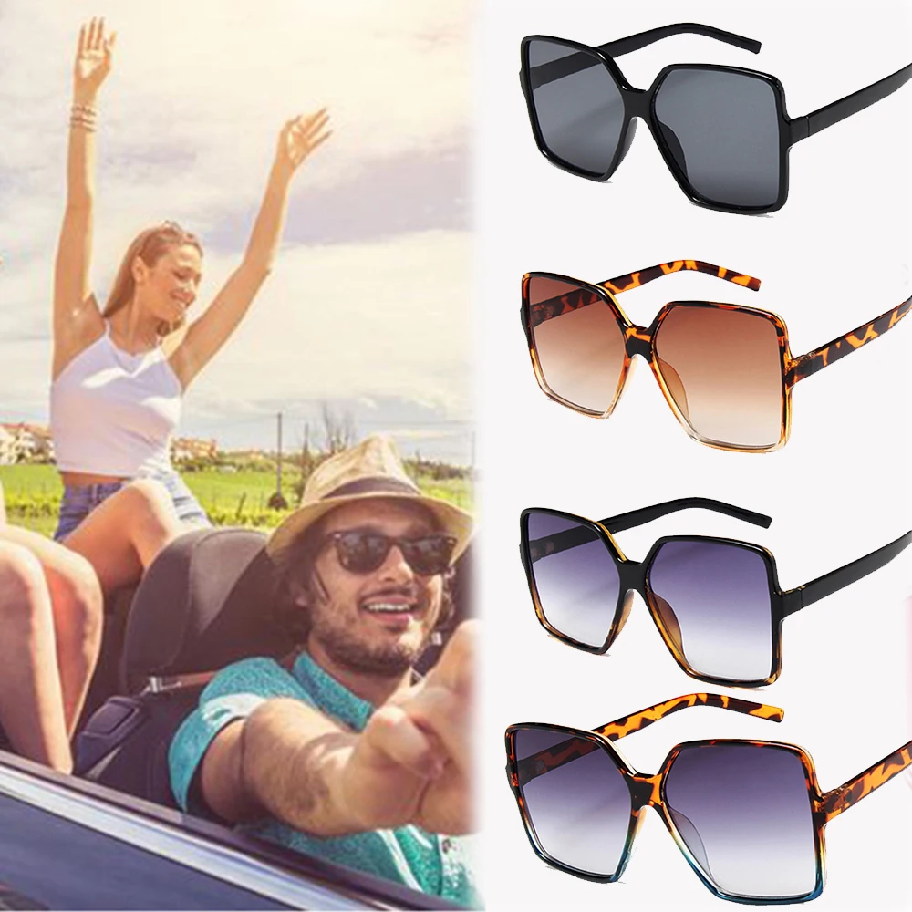 

Outdoor UV-proof New Fashion Square Oversized Sunglasses Retro Large Frame Sunglasses Fashion Sunglasses for Women and Men