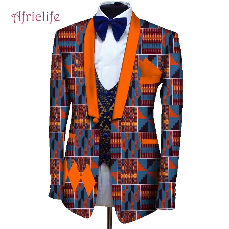 Частный индивидуальный Мужской Блейзер Dashiki с отложным воротником на одной