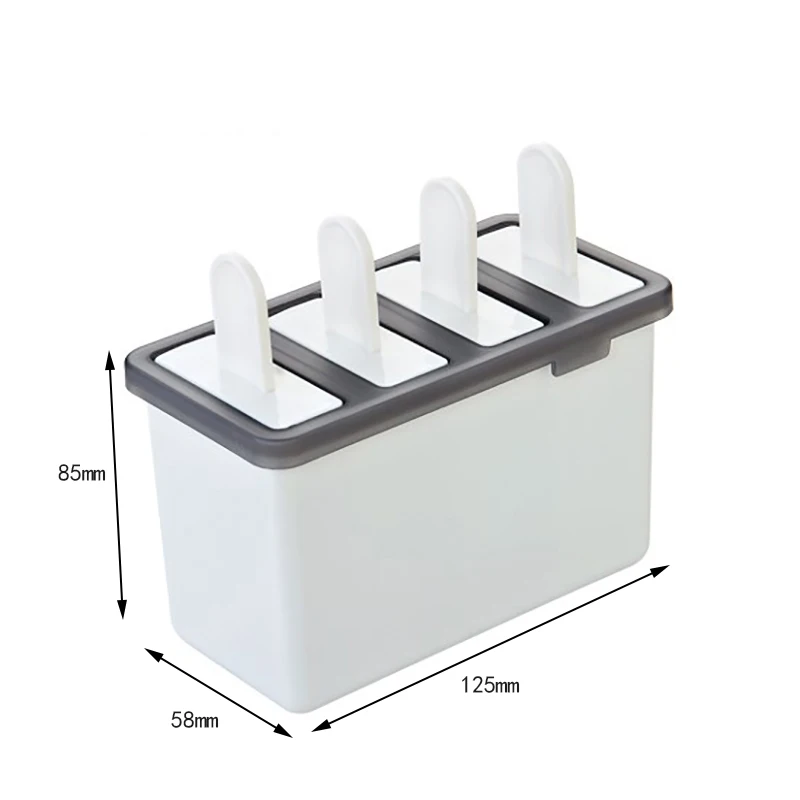 4 ячейки DIY льда популярные производители пищевой PP форма для мороженого лоток