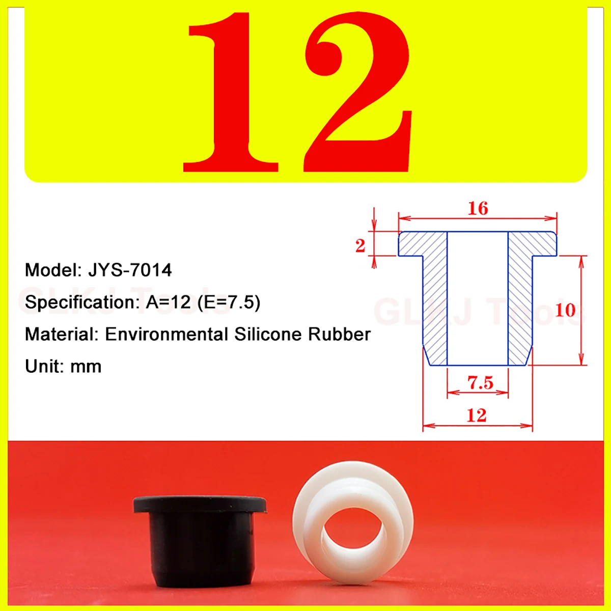 

10 шт. черные/белые силиконовые втулки для проводов 5-24 мм