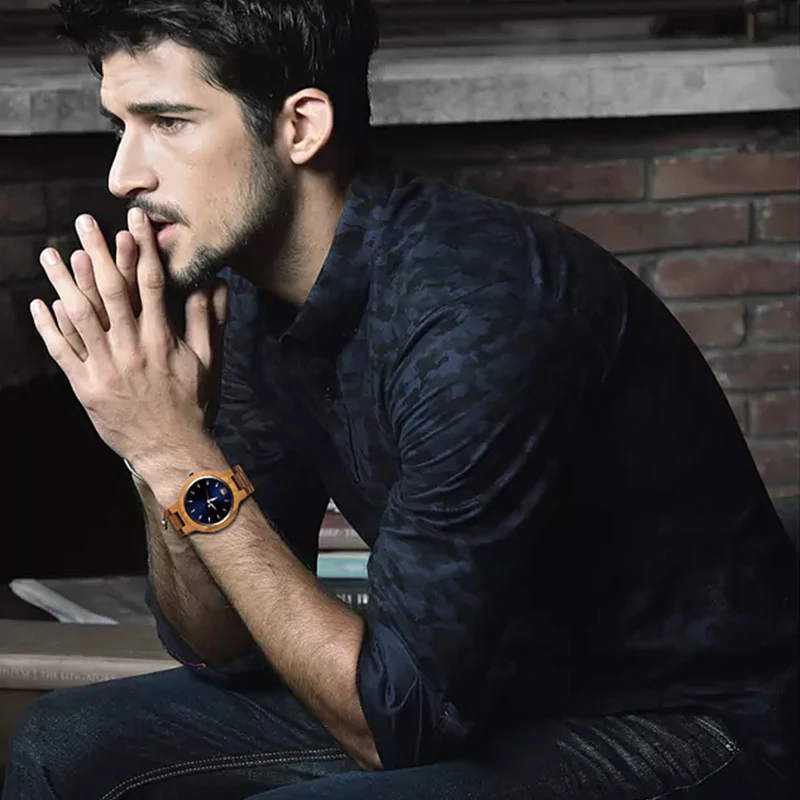 2021 Модные мужские деревянные часы роскошные популярные уникальные | Наручные