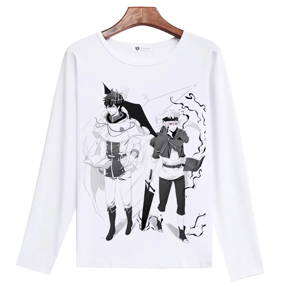 Футболка для косплея с изображением черного клевера футболка длинным рукавом