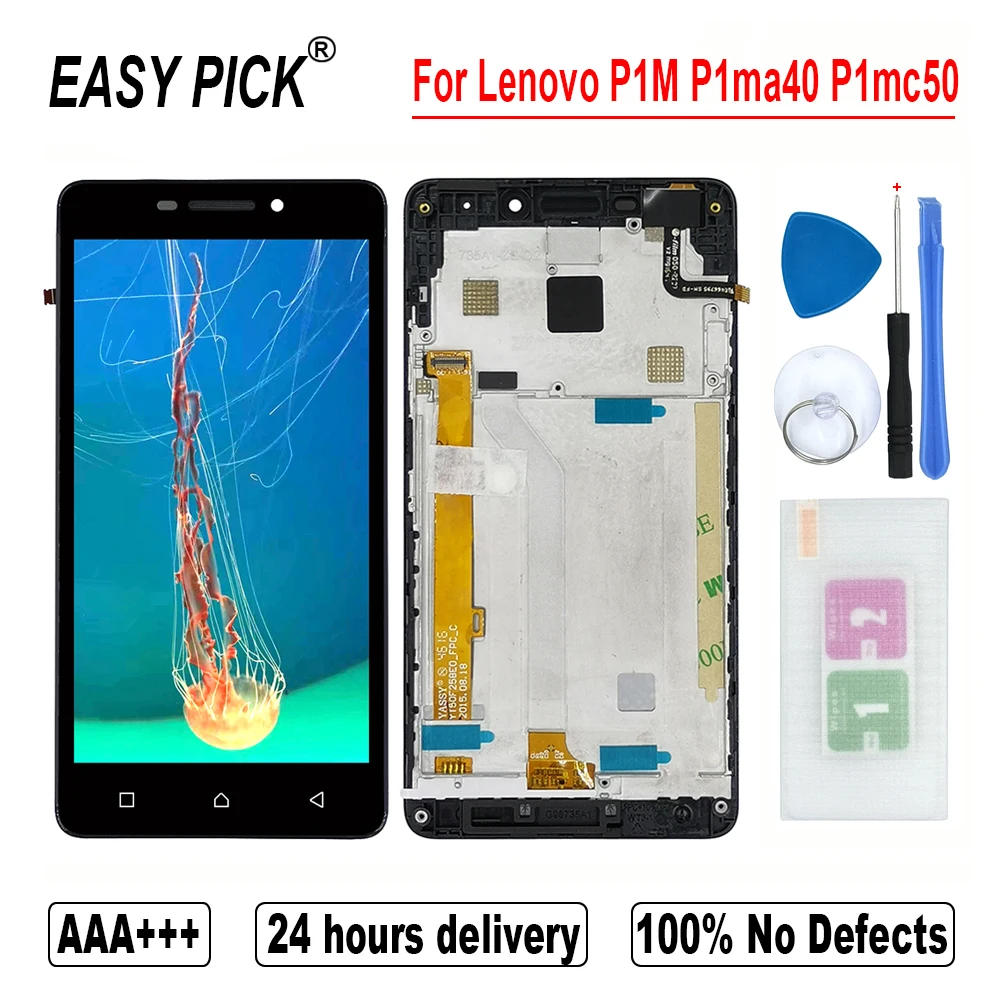 ЖК-дисплей для Lenovo P1M P1ma40 P1mc50 дигитайзер сенсорного экрана в сборе бесплатные