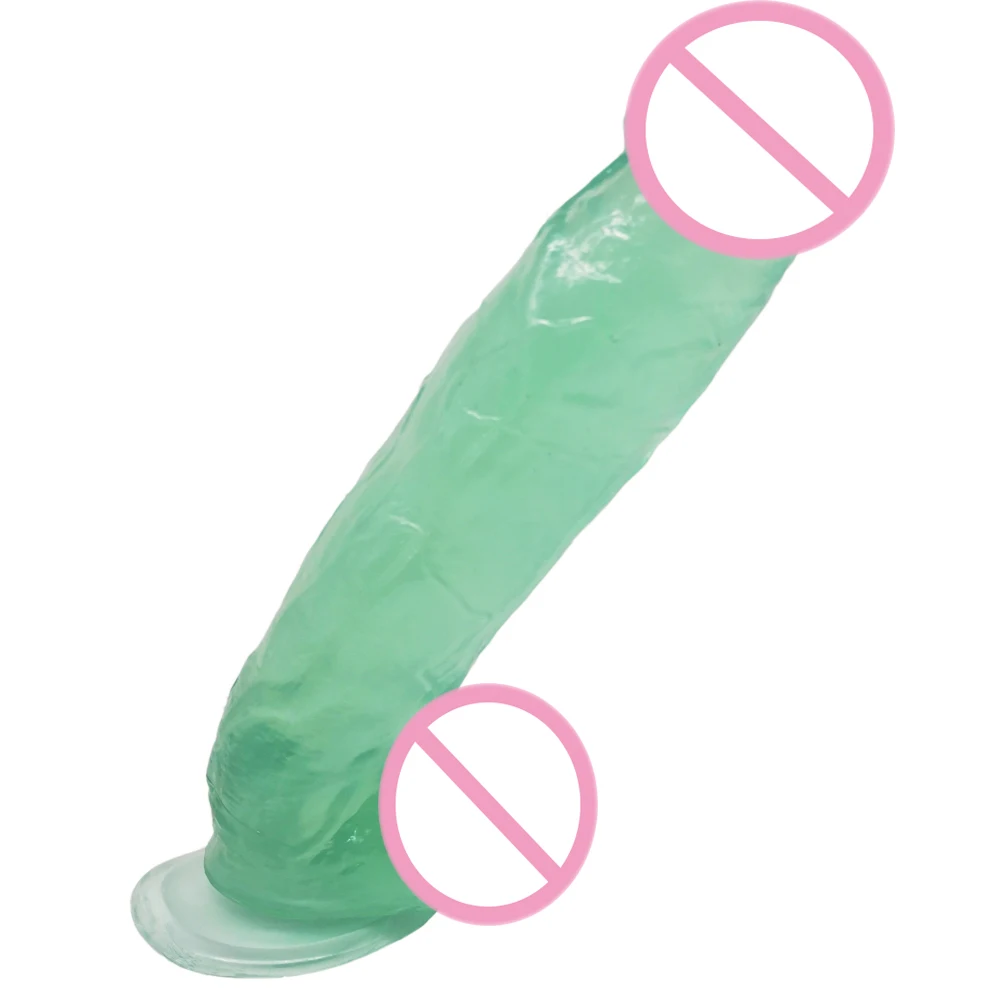 31 см супер длинные большой фаллоимитатор прозрачный с украшением в виде